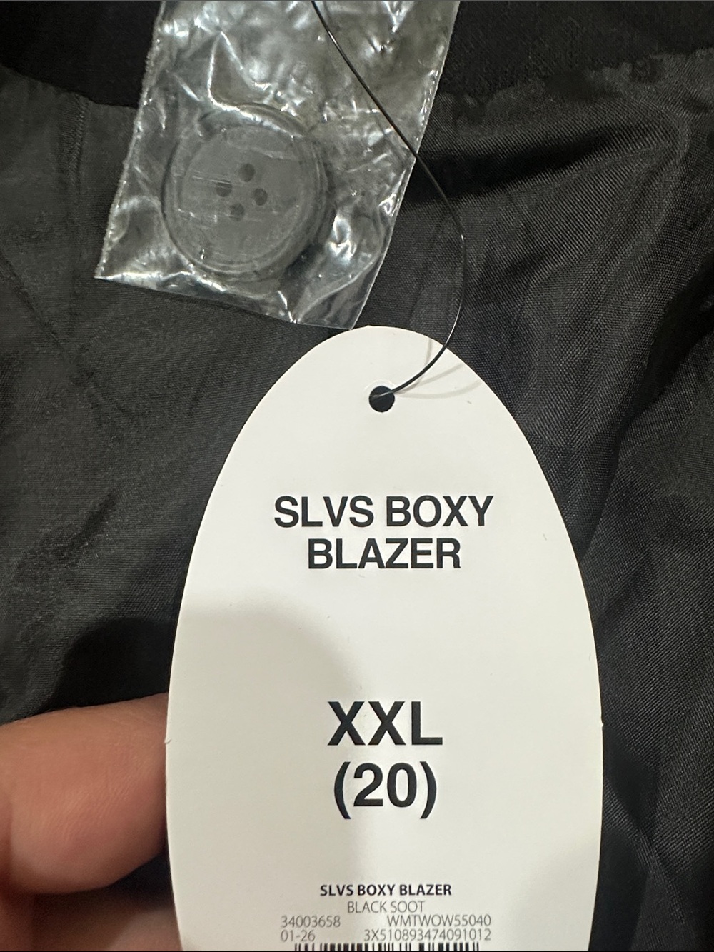 Scoop Black Short-Sleeve Blazer boxy blazer black soot - Picture 3 of 3